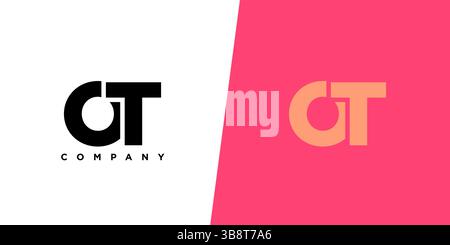 Trendy letter O and T, OT logo design template. Minimal monogram initial based logotype for company identity. Stock Vector