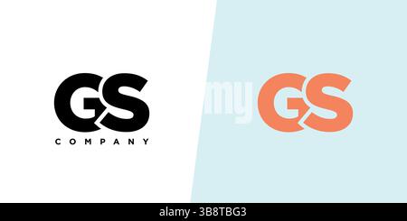 Trendy letter G and S, GS logo design template. Minimal monogram initial based logotype for company identity. Stock Vector