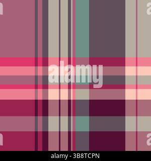 Textile design of textured plaid. Checkered fabric pattern tartan for shirt, dress, suit, wrapping paper print, invitation and gift card. Stock Vector