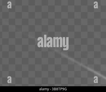 Bright light burst effect with radial glow. Abstract sunbeam with spark, shine and bokeh. Glowing glare on transparent background. Vector illustration for vibrant sunny designs. Stock Vector