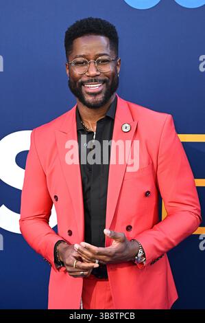 Nate Burleson bei der Präsentaion des CBS Programms 2025-26 in den