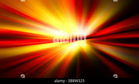 Abstract explosion of light and energy .Futuristic data flow. Explosion effect. Sci-fi Motion wallpaper. Neon Glowing Rays in Motion. Hyper Speed Stock Photo