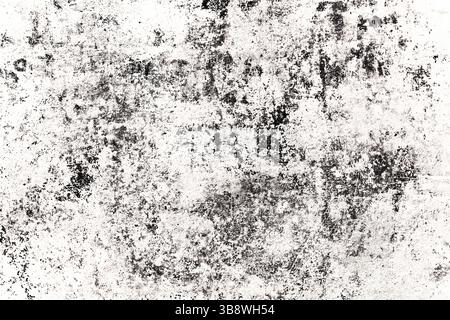 Black and white distressed texture. Grunge rough surface. Weathered abstract pattern. Dirty scratched background image. Stock Photo