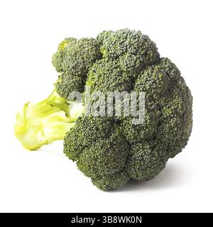 Green broccoli isolated on white background closeup Stock Photo