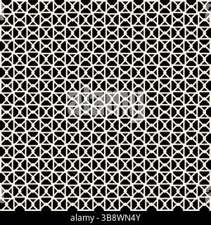 Interwined black vertical geometric lines seamless pattern on beige background. Repeating beige pattern. Stock Vector