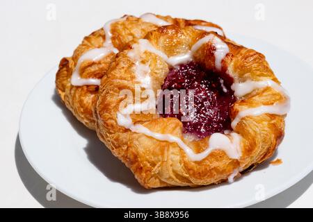 Danish pastry on a white background Stock Photo - Alamy