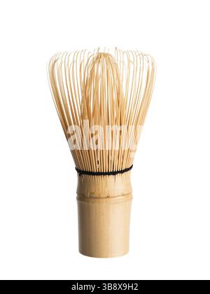 Bamboo Matcha Tea Whisk also know as chasen. Isolated on white background. Chasen use for japan green match tea Stock Photo