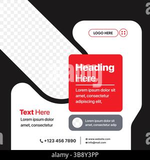 Dynamic Social Media Poster Design - Unique Social Media Ad Design for Travelling Business Stock Vector