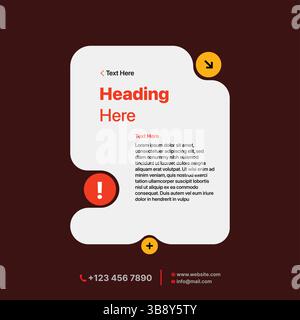 UI UX Style of Post Design - UI Card Design Layout Stock Vector