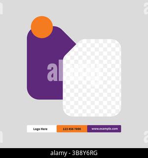 UI UX Style of Quote Design - Modern Quote Card Design with Image Placeholder Stock Vector