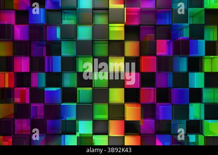 Colorful blocks abstract background Stock Photo