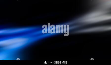 Colorful glow sparks of light texture. Orange bluerays on dark blue abstract layer black background .Crystal flare abstract effect. Holographic Stock Photo