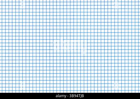 Blue lined graph or grid paper. Stock Photo