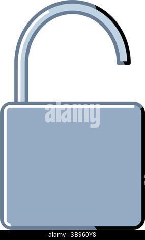 Illustration of an unlocked padlock Stock Vector Image & Art - Alamy