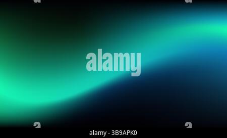 Smooth abstract gradient background transitioning from dark teal to vibrant turquoise, creating depth and movement. Futuristic, ethereal, and glowing, Stock Vector