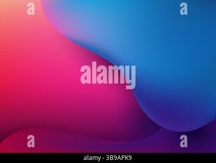 vibrant abstract gradient background with a smooth liquid transition from deep blue to bright red, creating a dynamic and energetic effect perfect for Stock Vector