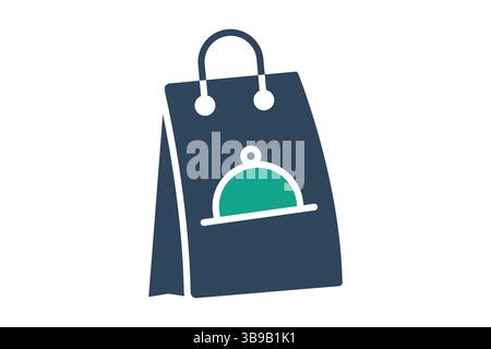 Delivery icon. solid icon style. icon related to delivery food. catering elements vector illustration Stock Vector