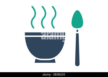Food icon. solid icon style. icon related to served food. catering elements vector illustration Stock Vector
