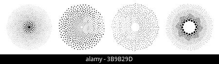 Abstract doodle dots frames set Stock Vector