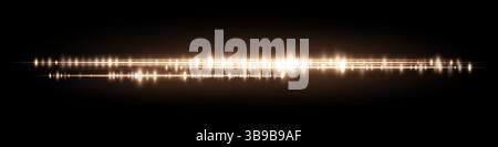 Orange sound visualization with rich glowing amplitude lines and soft light reflection, great for smart assistant input or music control UI. Stock Vector
