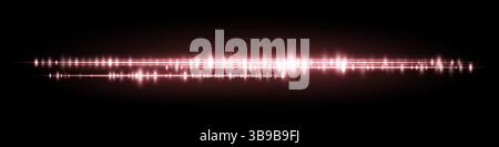 Orange sound visualization with rich glowing amplitude lines and soft light reflection, great for smart assistant input or music control UI. Stock Vector