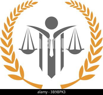 Legal lawyer logo icon design template Stock Vector