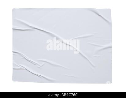 Blank paper sticker label texture isolated on white background Stock Photo