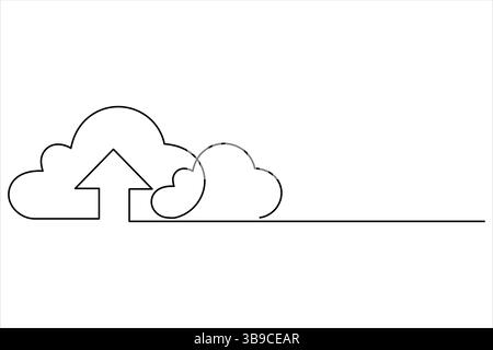 Continuous one line drawing of check mark. Tick single line icon. Check mark black icon, Vector illustration Stock Vector