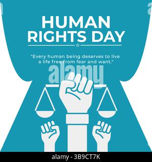Celebrating Human Rights Day Design Stock Vector