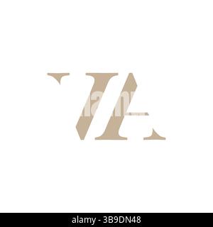 Luxury letter VA logo design. Initial VA letter royal luxury logo template vector image. Stock Vector