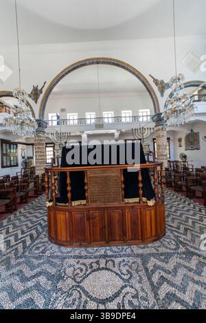 Synagogue Rhodes The Kahal Shalom Synagogue in Rhodes, Greece, with its pebble floor ...