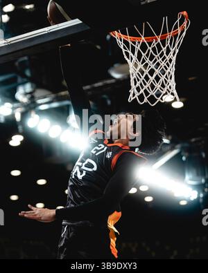 Lions' Aaryn Rai during the London Lions defeat of Surrey 89ers in the ...