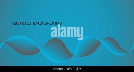Blue Abstract Wave Background Design for Modern Projects Stock Vector