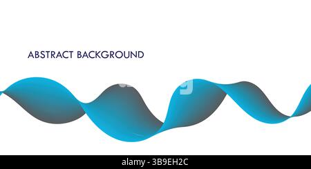 Modern Blue Wave Abstract Background with White Space Design Stock Vector