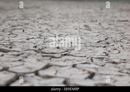 Dried up riverbed Stock Photo