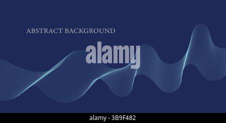Minimal Light Blue Abstract Wave Background Stock Vector