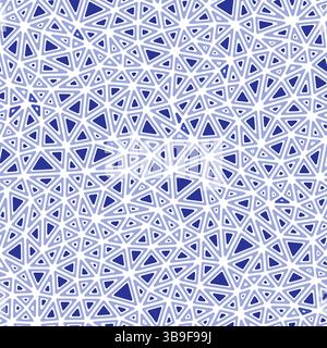 Minimalistic triangles background. Rounded solid shapes in frames. Compact triangles size. Single color tone style. Repeatable pattern. Stock Vector