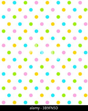 White background with coloured dots Stock Photo