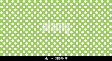 White dot pattern on green background Stock Photo