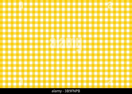 Chequered tablecloth with pattern in orange and white Stock Photo
