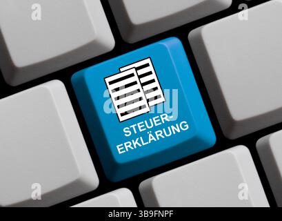 Submit tax return online Stock Photo