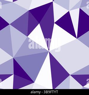 Minimalistic triangles background. Medium triangle size. Repeatable pattern. Modern vector tiles. Cool-toned violet gradient. Stock Vector