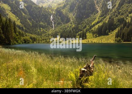 View over the Styrian Bodensee near Schladming, Styria, Austria Stock Photo