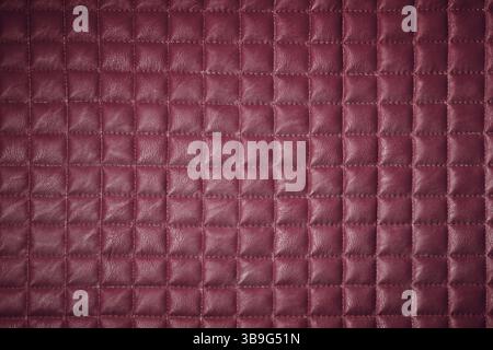 deep red checkered leather background Stock Photo