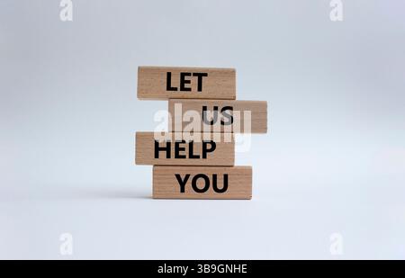 Let Us Make A Plan, words in wooden alphabet letters isolated on yellow ...