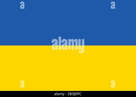 Flag of Ukraine. Ukraine flag official colors and proportion digital vector illustration. Stock Vector