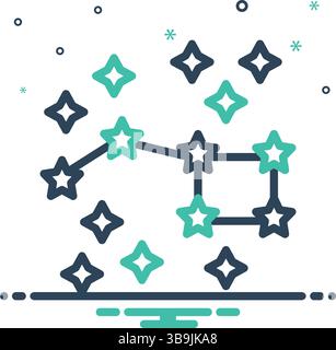 Icon for big dipper, ursa major Stock Vector