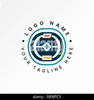 Logo design graphic concept creative premium vector stock image top sell initial E EE font flowchart diagram project of methodology direction research Stock Vector