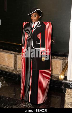 New York - May 5, 2025: Janelle Monae wearing dress by Thom Browne ...