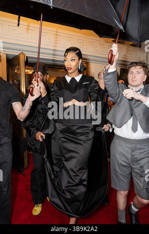 New York - May 5, 2025: Angel Reese wearing dress by Thom Browne ...